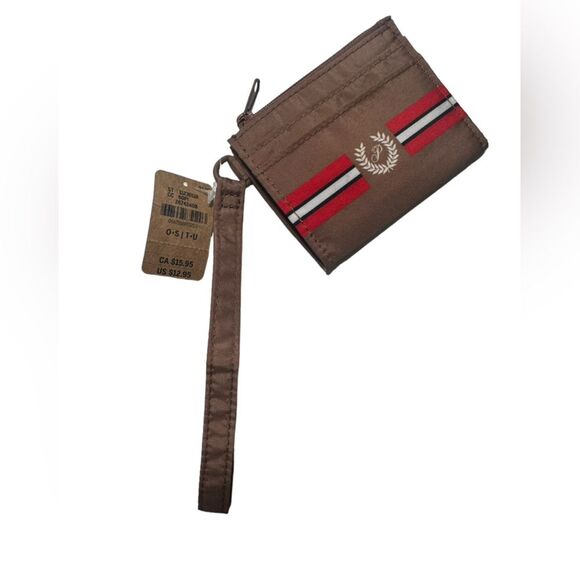 VICTORIA'S SECRET / PINK Cardholder Keychain with Zip, Brown - New - Picture 4 of 6